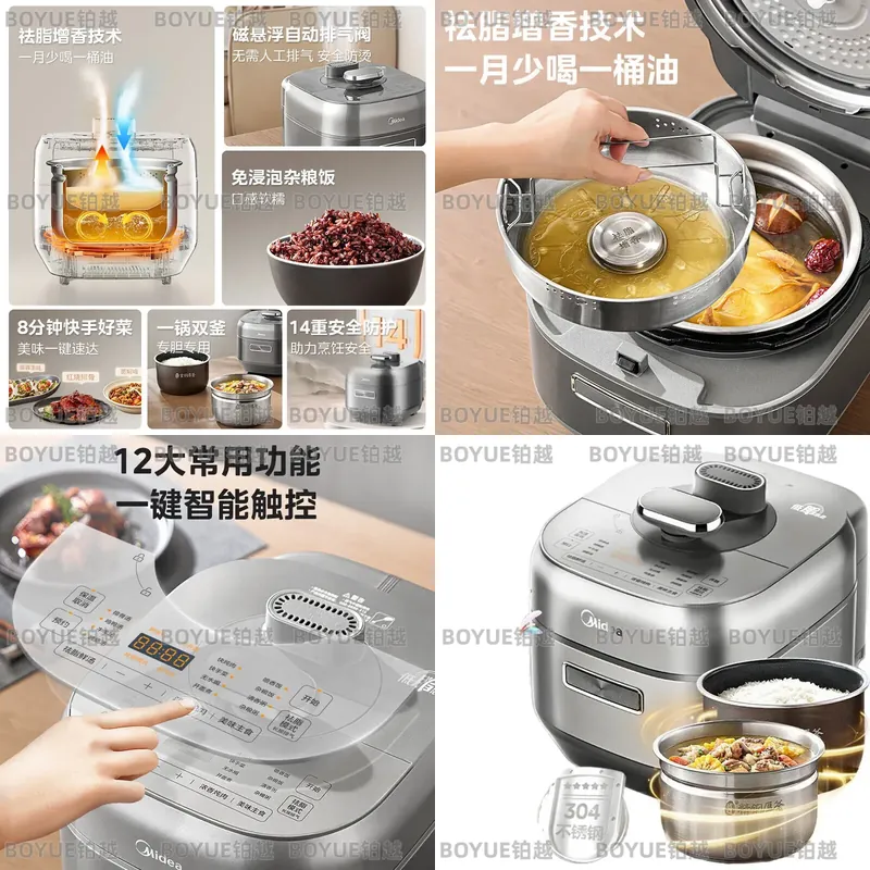 Kitchen Appliances Lowes - Elektrischer Schnellkochtopf mit Antihaft-Innentopf, Schnellkochen, Fettarm,