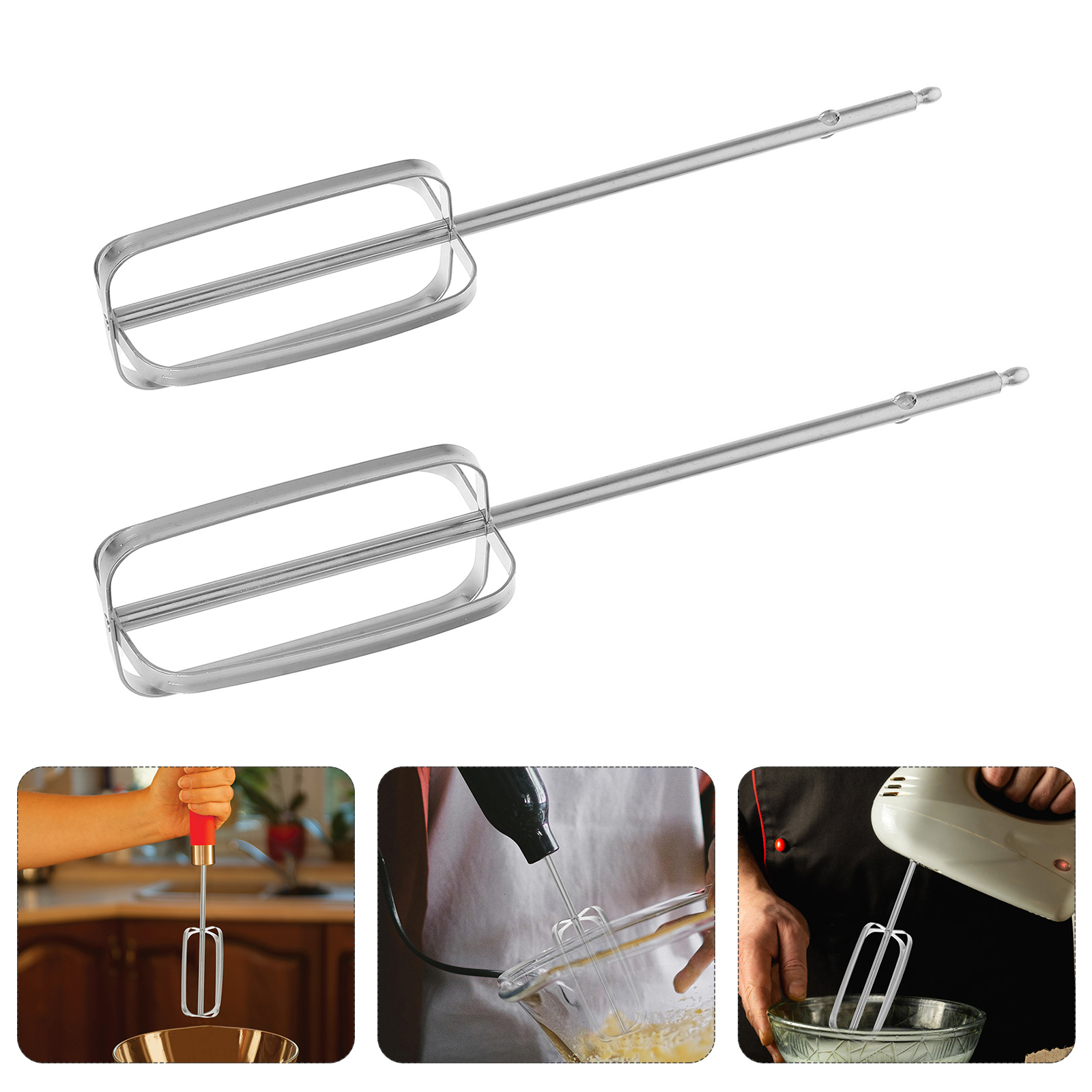 Kitchen Appliances For Restaurant - 2-teilige Handmixer-Aufsätze aus Edelstahl, Rührbesen, Handmixer-Rührbesen-Aufsätze,