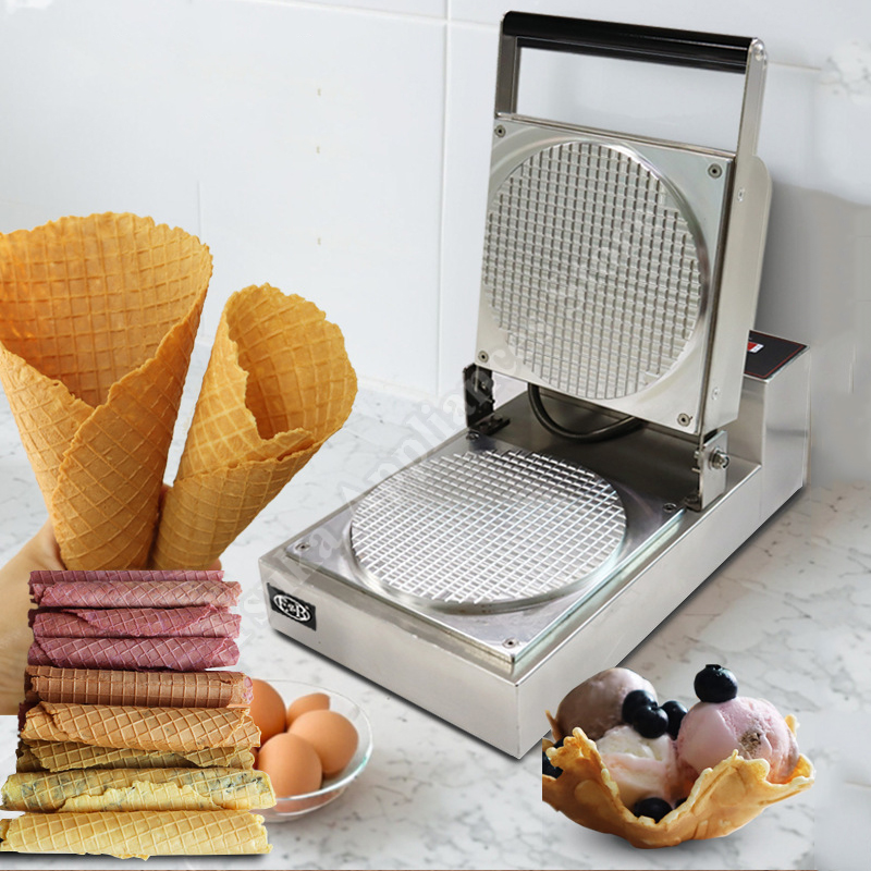 Ice Cream Maker Electric - Elektrische Rollmaschine für knusprige Waffeln, kommerzieller