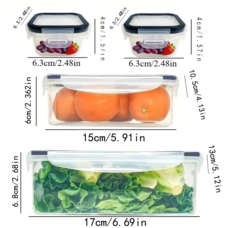 8-teiliges Set mit 4 Behältern – Kitchen Appliances Refrigerators Bewertung und Preis