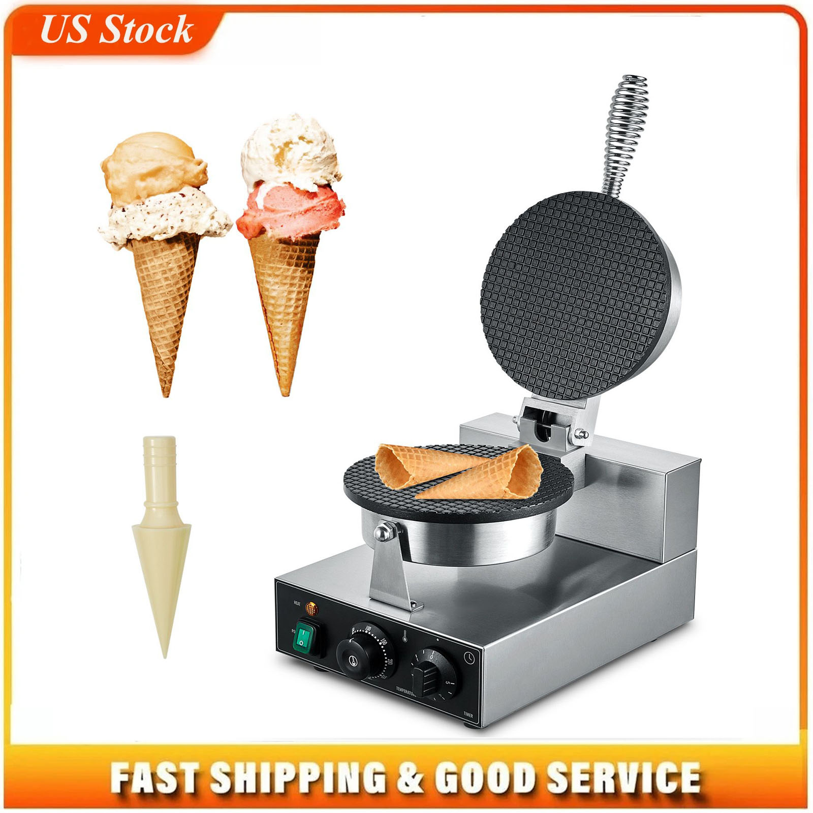 Elektrische Eiswaffelmaschine, – Ice Cream Maker Electric Bewertung und Preis