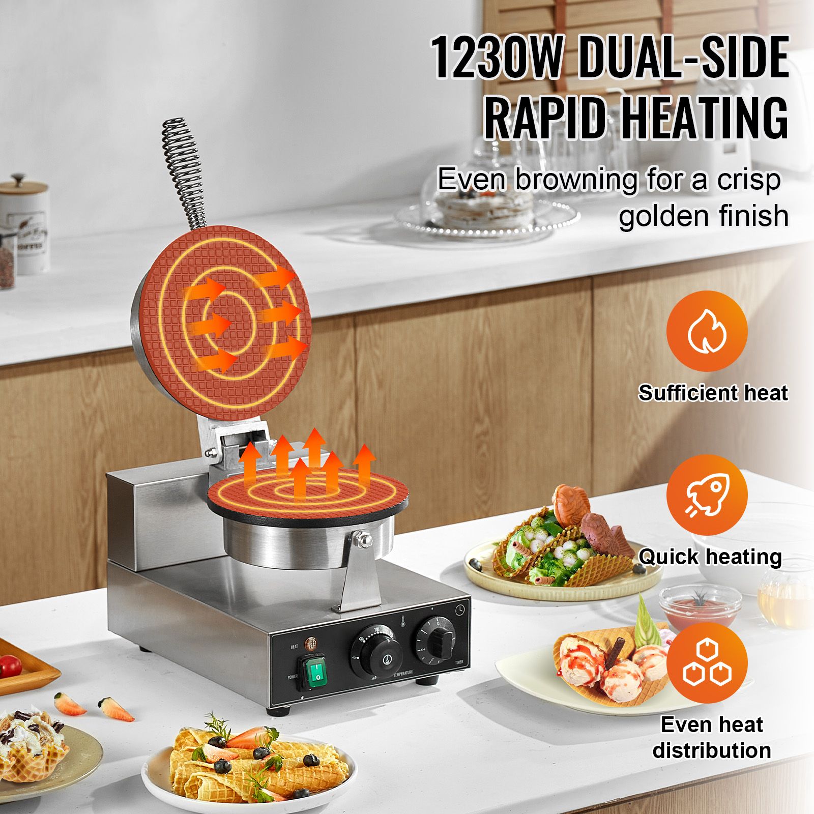 Elektrische Eiswaffelmaschine, – Ice Cream Maker Electric Bewertung und Preis